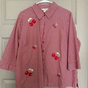 Checkerboard cheery shirt